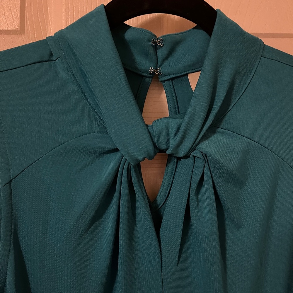 Lark & Ro Teal Midi Dress - Picture 4 of 7